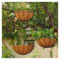 Hot selling natural coconut liner wall round garden hanging portable flower baskets durable flower hanging basket